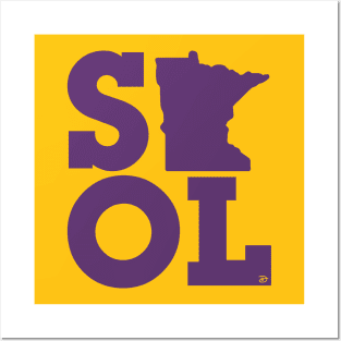 Block "State SKOL" - Stacked (Purple) Posters and Art